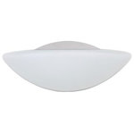 Besa Lighting - Besa Lighting 1WM-231807-LED-CR Jamie - 11.875" 5W 1 LED Wall Sconce - Enclosed quarter-sphere Jamie is handcrafted Opal glass. Canopy plate is simple, contemporary oval. Orient upward or downward. Our Opal glass is a soft white cased glass that can suit any classic or modern decor. Opal has a very tranquil glow that is pleasing in appearance. The smooth satin finish on the clear outer layer is a result of an extensive etching process. This blown glass is handcrafted by a skilled artisan, utilizing century-old techniques passed down from generation to generation. The vanity fixture is equipped with plated steel square lamp holders mounted to linear rectangular tubing, and a low profile oval canopy cover. These stylish and functional luminaries are offered in a beautiful Chrome finish.  Mounting Direction: Horizontal  Shade Included: TRUE  Dimable: TRUE  Color Temperature:   Lumens: 450  CRI: +  Rated Life: 25000 HoursJamie 11.875" 5W 1 LED Wall Sconce Chrome Opal Matte GlassUL: Suitable for damp locations, *Energy Star Qualified: n/a  *ADA Certified: n/a  *Number of Lights: Lamp: 1-*Wattage:5w LED bulb(s) *Bulb Included:Yes *Bulb Type:LED *Finish Type:Chrome
