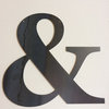 Large Ampersand "&", Painted Black, 22"
