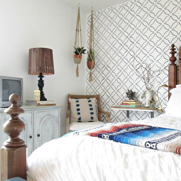 Fuji Allover Stenciled Master Bedroom