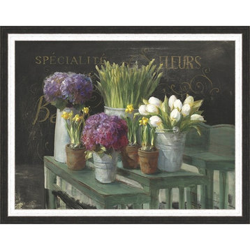 Les Fleurs Printemps Framed Fine Art Print, Hand Embellished