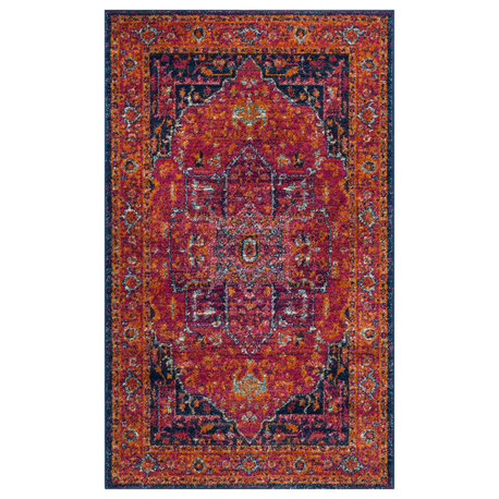 Safavieh Evoke Collection EVK275 Rug, Fuchsia/Orange, 3'x5'