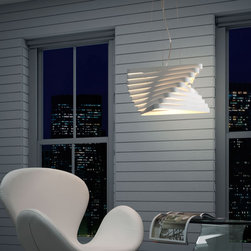 Zuo Millennia Ceiling Lamp White -SKU: 50086 - Pendant Lighting
