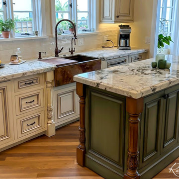 42" Custom Copper Farmhouse Workstation Sink by Rachiele