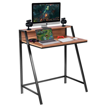Costway 2 Tier Computer Desk PC Laptop Table Study Writing Home Workstation