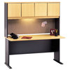 Bush Business Furniture Series A 60" Computer Desk with Hutch in Beech