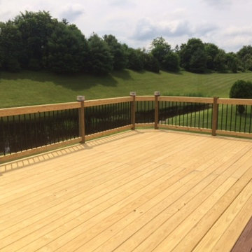 Pressure Treated Deck Complete With Hot Tub