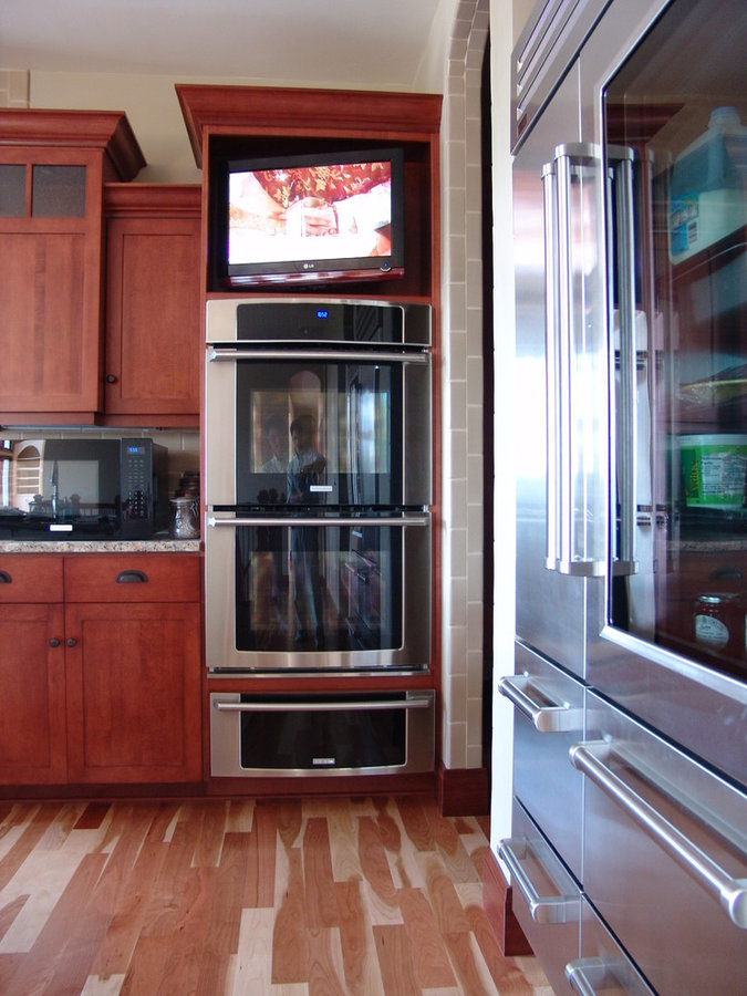 Contemporary Kitchen Television Installation
