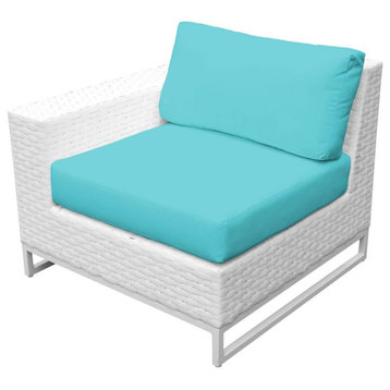 TK Classic Miami Patio Right Arm Chair in Turquoise