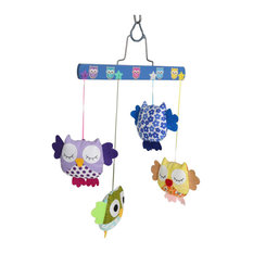 Eclectic Nursery Hawaii Pillowed - Mini Owls Door Mobile - Baby Mobiles