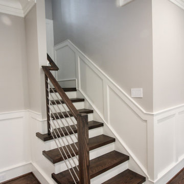 Project #72 | Modern Staircase with Horizontal Steel Rod Railing