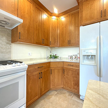Stephanies' Red Birch Shaker Kitchen