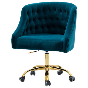 Home Office Swivel Chair, Teal