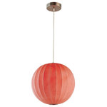 Legion Furniture - Legion Furniture Kylee Pendant Lamp, Red - Light up any room with the Kylee Pendant Lamp from Legion Furniture. Boasting a sleek and sophisticated design, this pendant is a gorgeous and updated addition to your dining room, kitchen or bathroom. The lamp features a wire construction underneath stretched fabric that allows for a warm glow to be cast in any room.