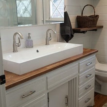 Butcher block and sink