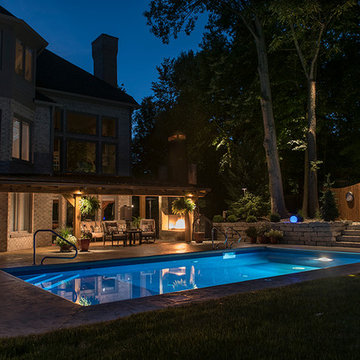 July back yard and pool