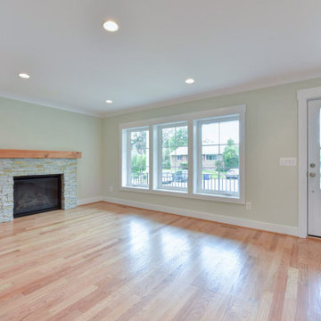 Split Level Custom Pop Top Addition Living Room
