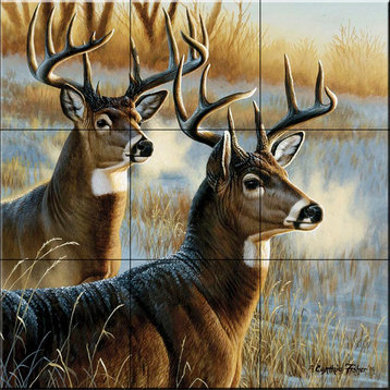 Tile Mural, On The Alert by Cynthie Fisher
