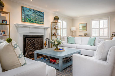 Transitional living room photo in Baltimore