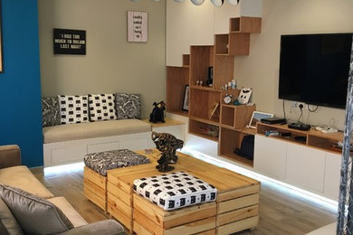 Urban living room photo in Other