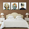 "Marilyn, John & Audrey" Printed Wall Art With Black Anodized Aluminum Frame