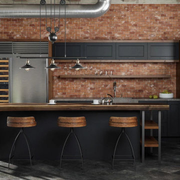 Loft kitchen cabinets