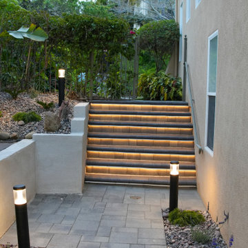 Gustavo's Luxury Plunge Spa, Paver Pathway & Landscape Lighting