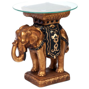 Design Toscano Maharajah Golden Elephant Table