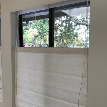 Inside mount Roman shades with continuous cords