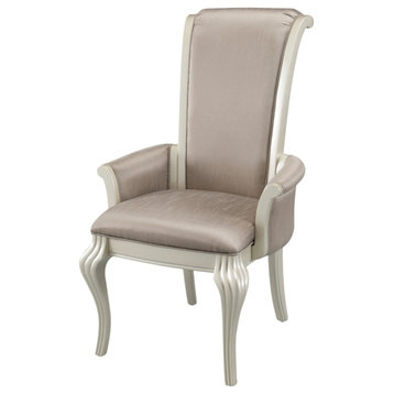 Hollywood Swank Dining Arm Chair, Pearl, Set of 2