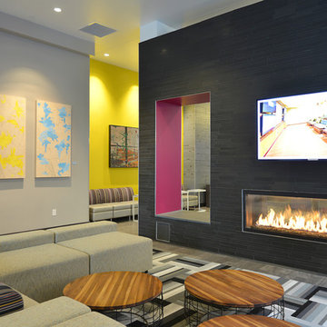 Drexel University Student Housing Basalt Ebony Fireplace Project