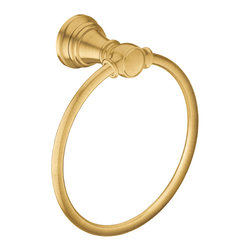 Weymouth Brushed Gold Towel Ring - Towel Rings