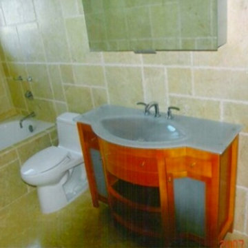 bathrooms and kitchens