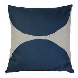 Pillow Decor Ltd. - Pillow Decor - Kukamuka  Scandinavian Kivi Throw Pillow 22x22, Blue - Decorative Pillows
