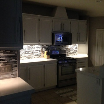 Eden Mosaic Tile Installations: Random Mix Steel - Glass II Tile
