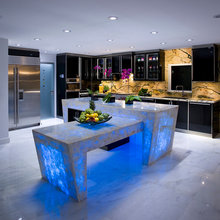 moderen design kitchen with black cabinets