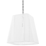 Hudson Valley Lighting - Verona Beach 1-Light Large Pendant Old Bronze - Clean and crisp, Verona Beach is the perfect blend of function and beauty. Light flows freely through the natural string shade while the smooth shape and rounded corners bring out the softness. The white nylon string is less dense at the corners, adding a sophistication to the design without losing the natural feel. Available as a flush mount, linear and pendant with aged brass or old bronze finishes.