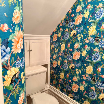 Delicate floral design in The Bathroom
