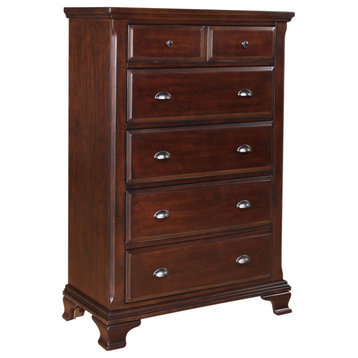 Picket House Furnishings Brinley 5 Drawer Chest in Cherry