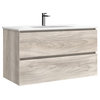 WS Bath Collections Flora C100 Flora 40" Wall Mounted Single - Grey Pine