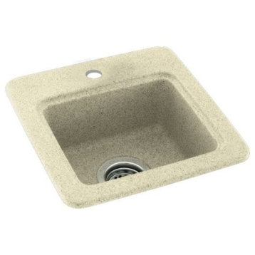 Swan 15x15x6 Solid Surface Drop Bar Sink, 1-Hole, Bone