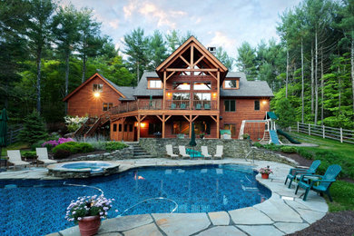 Mountain style exterior home photo in New York