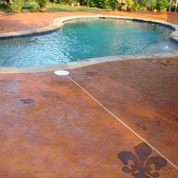Stamped concrete - Fleur de Lis Pool