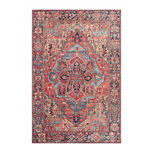 Red And Blue Rug. Looks Like A Muted Red.turning More Coral