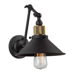 Jersey 1-Light Vintage Brass Sconce - Wall Sconces