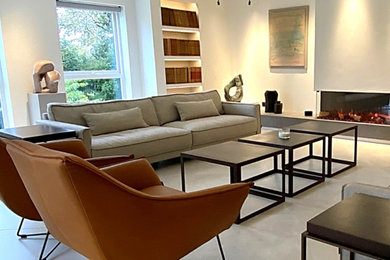 Photo of a contemporary living room in Cheshire.