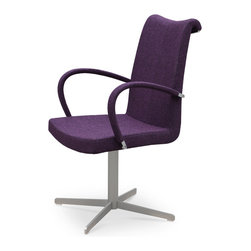 TULIP ARM 4 STAR-DEEP MAROON CAMIRA WOOL - Dining Chairs