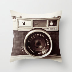 Camera Throw Pillow/Cover - Decorative Pillows