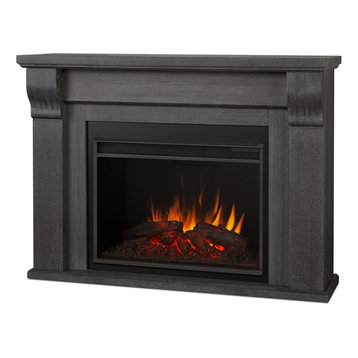 Real Flame Whittier Grand Electric Fireplace in Antique Gray