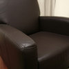 Baxton Studio Stacie Brown Leather Modern Club Chair