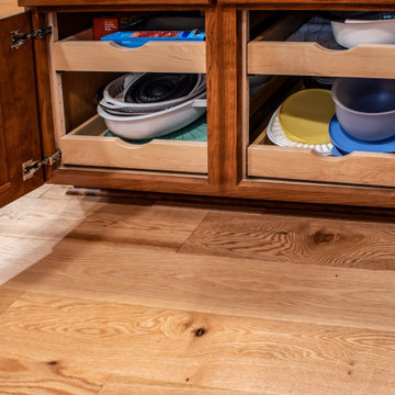 Cherry Cabinets with Pecan Stained Finish, Windemere Quartz Countertops